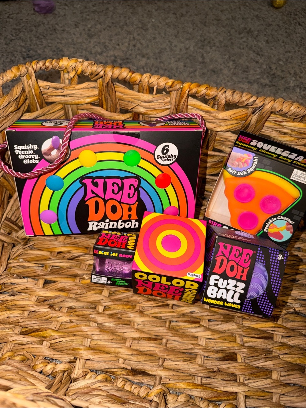 Nee Doh Rainbow Squishy Lot of 5